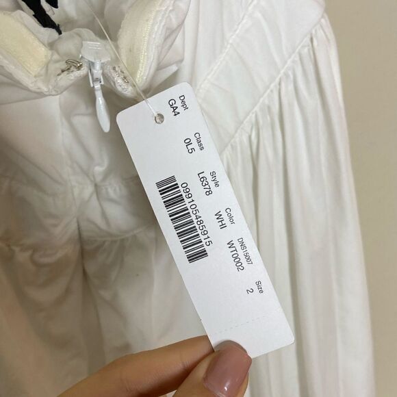 NWT J. Crew Halter Cotton White Jumpsuit Wige Leg Size 2 - Picture 6 of 8